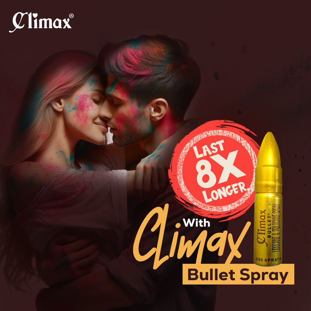 ClimaxForMen's tweet photo. Apne rang mein 🍆💦rang do usse... Uske har moan😫ko bhaang jaise peele🤤. ​

​Ang se ang mila aur raat chala 8 times longer. Get yours now from https://t.co/JnHZAIYJY3​ &amp; use code CLIMAX5 for an additional 5% off.

#Holi #HappyHoli #Festival #Climax #ClimaxBulletSpray #LastLong https://t.co/dSXG6RShAk