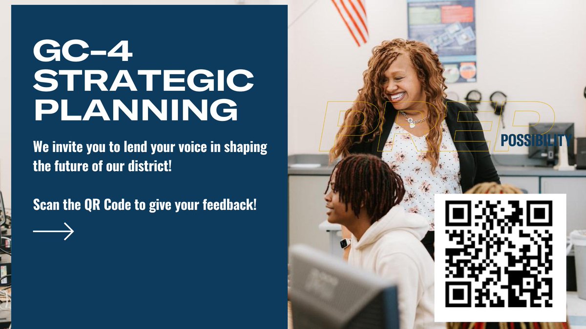 GrandviewCSD4's tweet photo. We invite you to lend your voice to our District Strategic Planning process by providing feedback at this link or by scanning the QR code below. https://t.co/dMiwyJmgLL https://t.co/jTE8IFNjV5