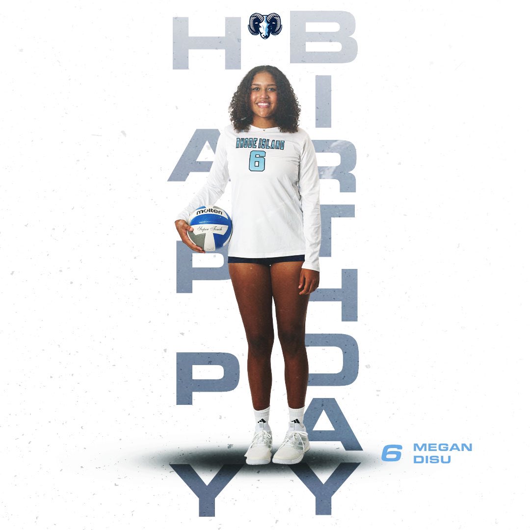 rhodyvball's tweet photo. Double the birthdays, double the fun! Happy birthday to #2 Madi Disu and #6 Megan Disu!! #gorhody https://t.co/1AL3tK9Sky