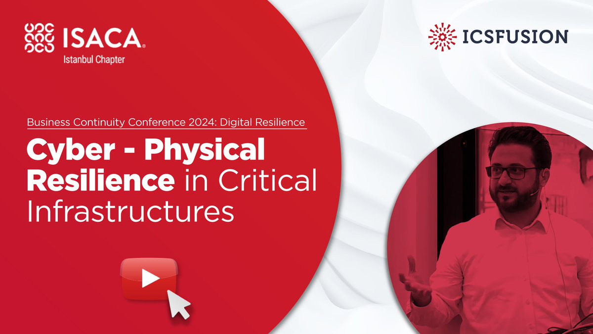 In case you missed it: Can Demirel recently delivered an insightful speech at the <a href="/ISACAIstanbul/">ISACA Istanbul</a>  Chapter event on "Cyber Physical #Resilience in #CriticalInfrastructures".

Watch it online 👇
lnkd.in/dQjRfpqG