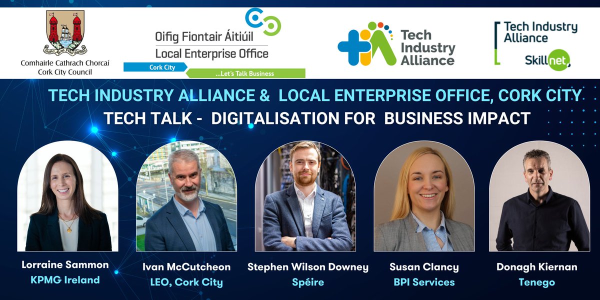 There are limited spaces left for our upcoming Tech Talk on: Digitalisation for Business Impact🚀 Book➡️localenterprise.ie/CorkCity/Train… This event is a collaborative effort designed to empower small and medium-sized enterprises (SMEs) 🚀