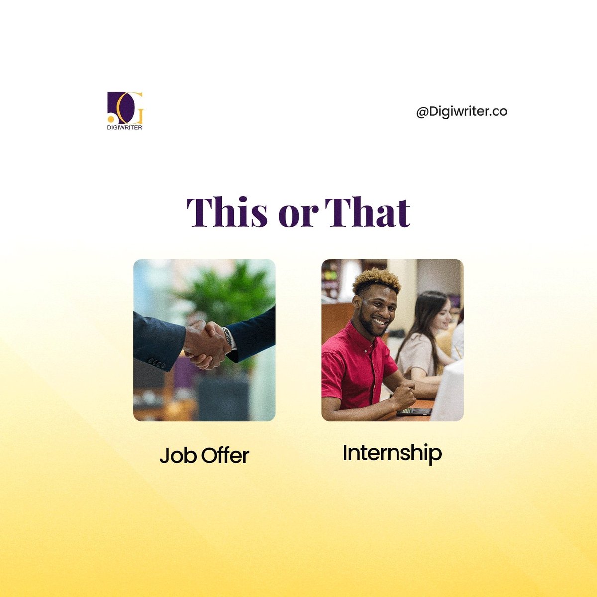 What are you currently applying for? Join our community to get first-hand information. 

#digiwriter #jobvacancy #interviewseries #interview #internships #Careers