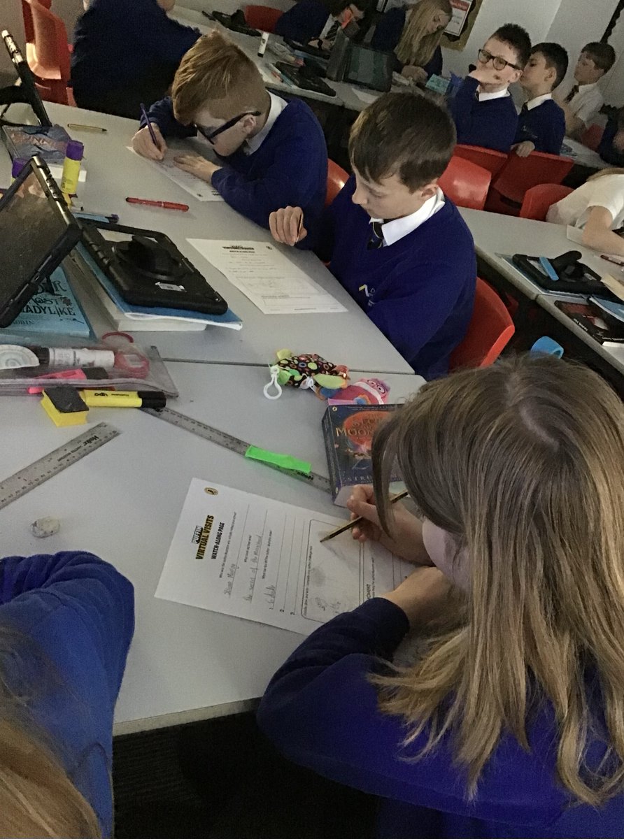 Year 6 thoroughly enjoyed the virtual meeting with @Struan_Murray today and are very excited to try out writing their next stories using Struan’s tips for inspiration!