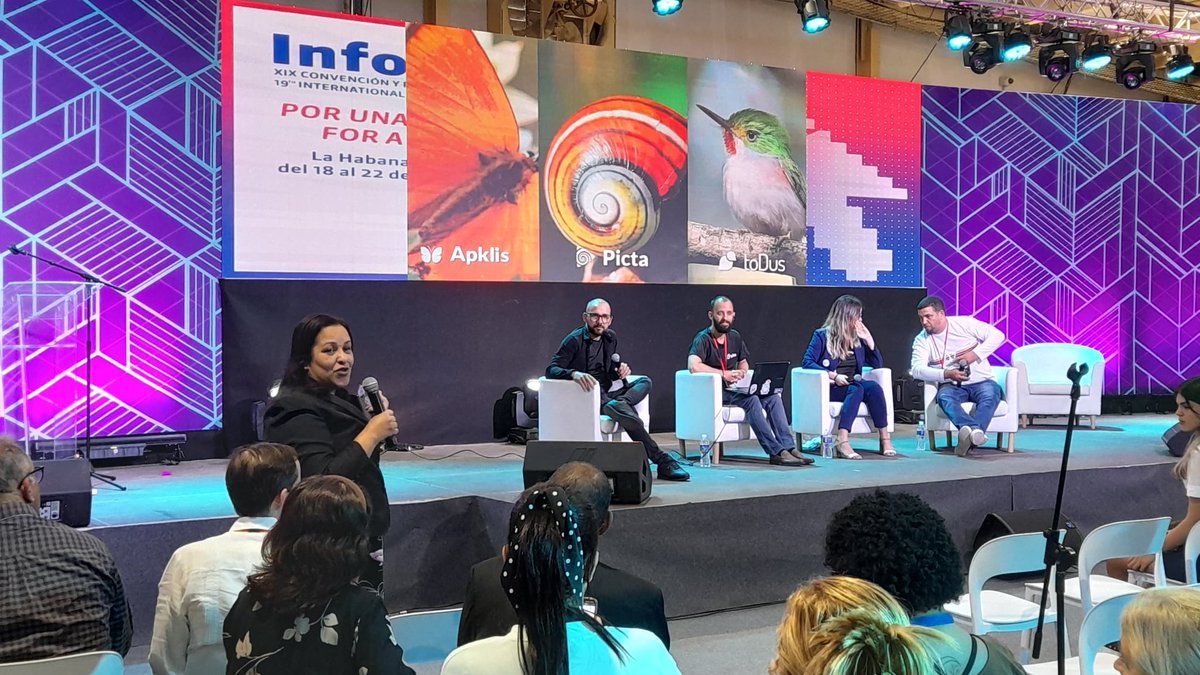 universidad_uci's tweet image. ¡Saludos 🤗 de buenos días 🇨🇺❤️!
👐 ¡Le damos la bienvenida a la última jornada de #Informática2024! Desde nuestro stand del ecosistema de ciencia, tecnología e innovación UCI-PCT-KAINOS te invitamos a acompañarnos, y compartir conocimientos. ¡Juntos #PorUnaSociedadDigital.🧑‍💻❗