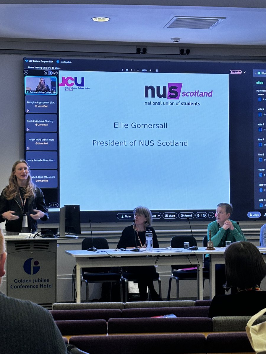 @UCUScotland Congress hearing from the amazing @elliebgomersall, seeing a @UniWestScotland graduate be an agent of social good! So inspiring