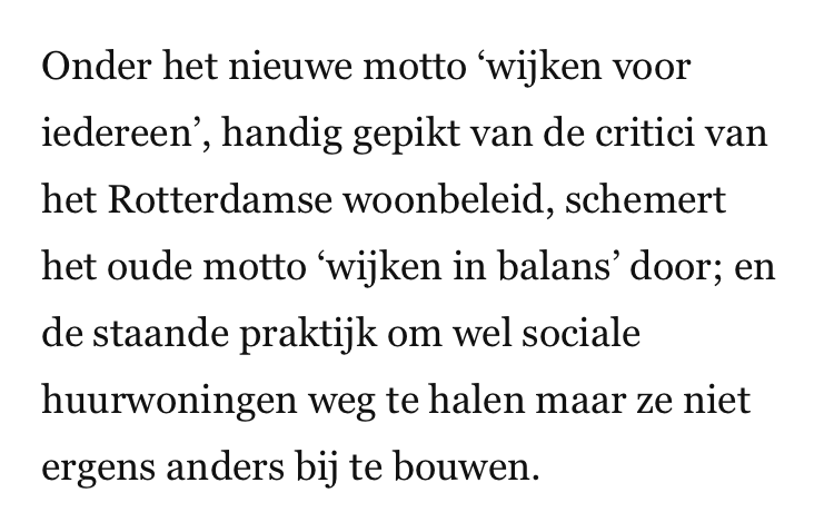 Op 14 maart nam de gemeenteraad de nieuwe Woonvisie aan. Dat is slecht nieuws voor de meeste Rotterdammers en daarmee een gemiste kans om de woon/betaalbaarheidscrisis op te lossen. Lees ons commentaar: rechtopdestad.nl/de-nieuwe-rott…