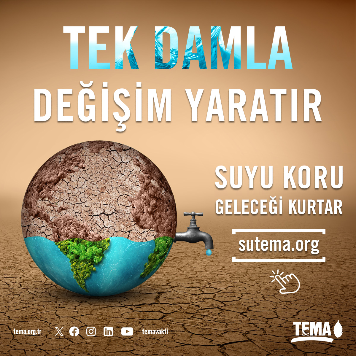 Bugün 22 Mart Dünya Su Günü 💧

🌊 Su varlıklarının karşı karşıya olduğu tehditler, su tasarrufu, temiz suya erişim gibi konularda daha fazla bilgi sahibi olarak suyu koruyabiliriz.

Koruyacağımız her bir damla, büyük bir değişimin başlangıcı olabilir. 🙏🏼

💧 Web sitemizden Su