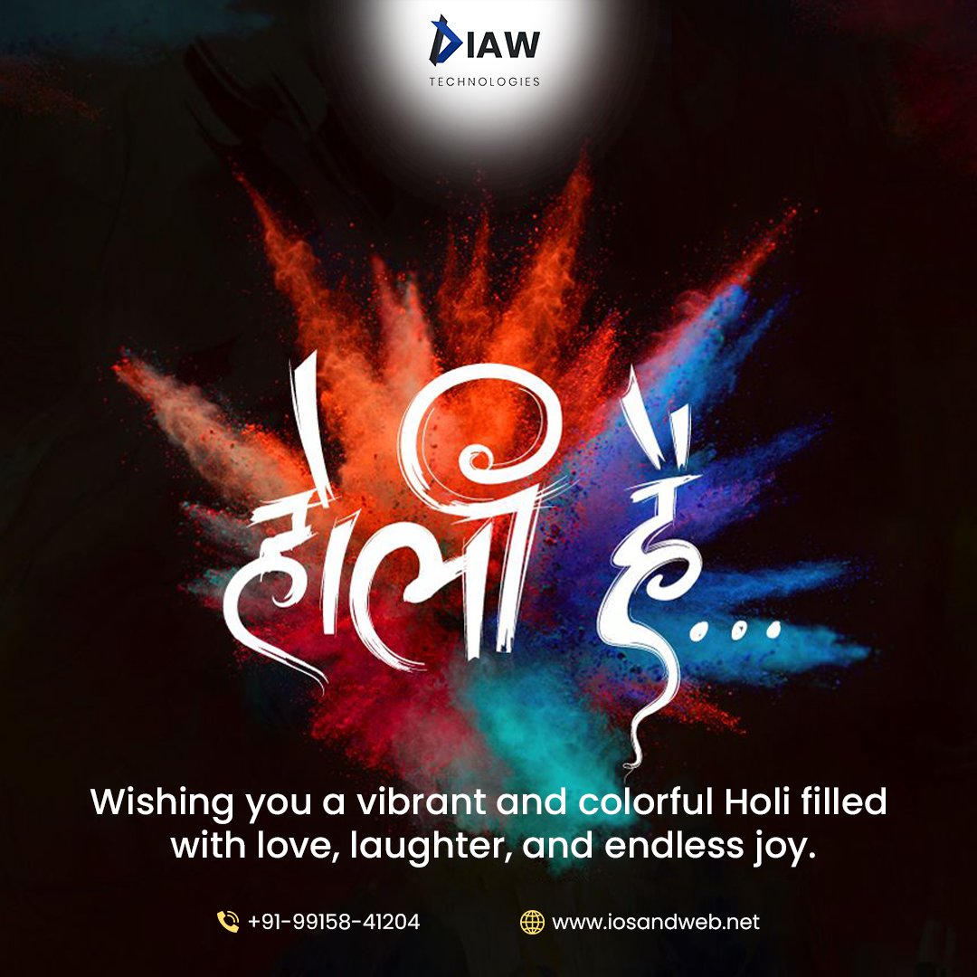 Iosandwebtech's tweet photo. 𝐇𝐚𝐩𝐩𝐲 𝐇𝐨𝐥𝐢 𝐓𝐨 𝐄𝐯𝐞𝐫𝐲𝐨𝐧𝐞 🎨

Wishing you and your family a Holi filled with love, laughter, and endless joy!

#IosAndWeb_Technologies #wishes #Holi #colors #IAWteam #Funwithteam #celebrate #enjoy #teamlove #colourful #India #happiness #positive_vibes https://t.co/q8nkAmaDez