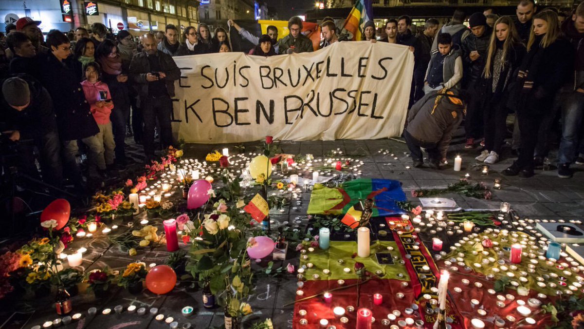 8 years ago terrorist attacks in Brussels shook Europe Today we remember the victims and their families We honour their memory by continuing to build our shared European defence against terrorism. By combatting violent radicalism in all its forms. And by remaining ever-vigilant