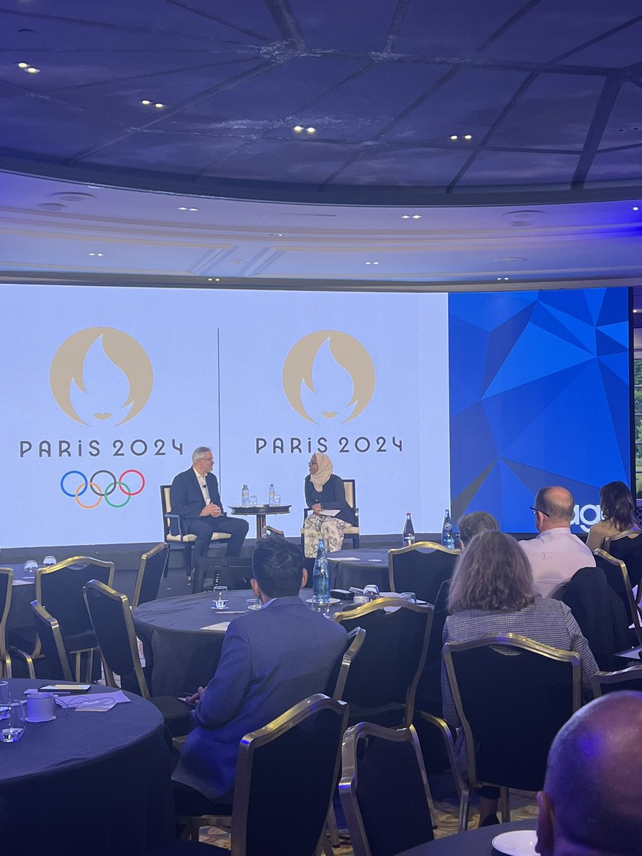 awpagesociety's tweet photo. CEO of @Paris2024 @ethobois talks about how to encourage and optimize high performance, and how he manages to bring together a global network of thousands of stakeholders to accomplish the gargantuan task of envisioning and executing the unrivaled sporting event #PageSpring https://t.co/VLAKZcfBaX