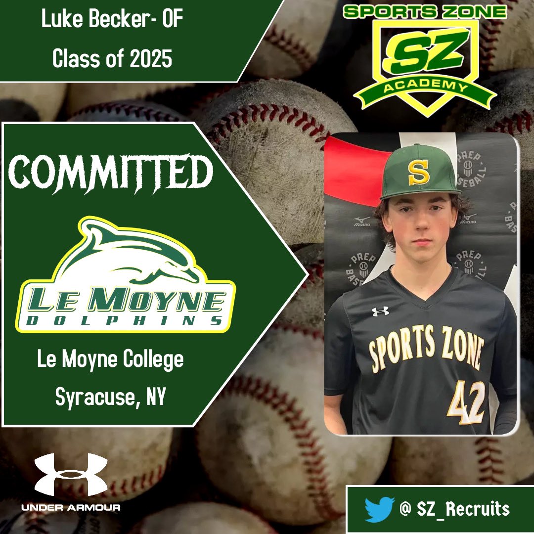 Congratulations to 2025 OF Luke Becker on his commitment to @LeMoyneBaseball ! (@SportsZoneAcad)