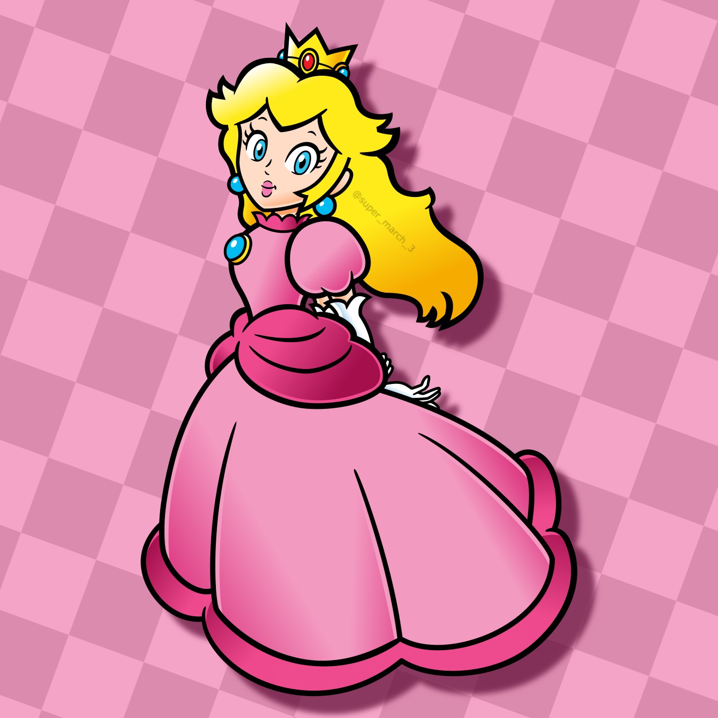 アニメキャラクター ビーチシーン princess peach, super mario, midriff / ピーチ - pixiv