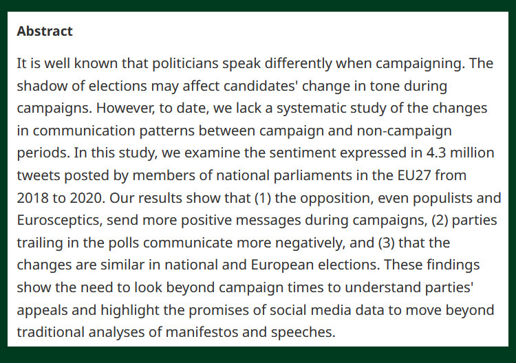 #OpenAccess from our new issue - Modulation of Democracy: Partisan Communication During and After Election Campaigns - cup.org/4aptWwW - @b_castanho, @Schuermann_L & @so_proksch