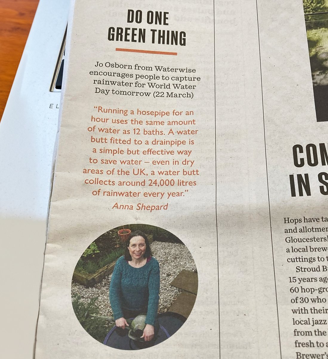 Waterwise (@waterwise) on Twitter photo This #WorldWaterDay we're excited to have been spotted in <a href="/waitrose/">Waitrose & Partners</a> magazine with a quick tip to fit a water butt if you have a garden 💧
We didn't have much space, so find more #WaterSaving tips here 👉 waterwise.org.uk/save-water/
#WaterSaving #WaterEfficiency #Rain This #WorldWaterDay we're excited to have been spotted in <a href="/waitrose/">Waitrose & Partners</a> magazine with a quick tip to fit a water butt if you have a garden 💧
We didn't have much space, so find more #WaterSaving tips here 👉 waterwise.org.uk/save-water/
#WaterSaving #WaterEfficiency #Rain