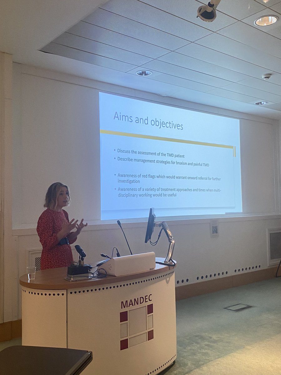 JawPhysio's tweet photo. On the topic of “A dentist’s perspective on assessment and management of TMD” by Dr Hannah Beddis https://t.co/BiUt06eWuY