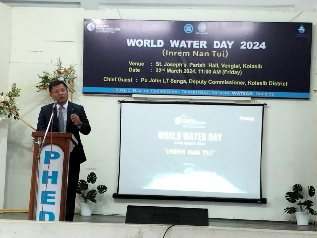 Vawiin khan Kolasib Parish Hall ah Kolasib PHE WATSAN Division bultumin ‘Inrem nan Tui’ tih thupui hmangin World Water Day pualin hun hman a ni a, Pu John LT Sanga, DC chu khuallian a ni.

Andrew Vanlalauva AIR Corr. Kolasib