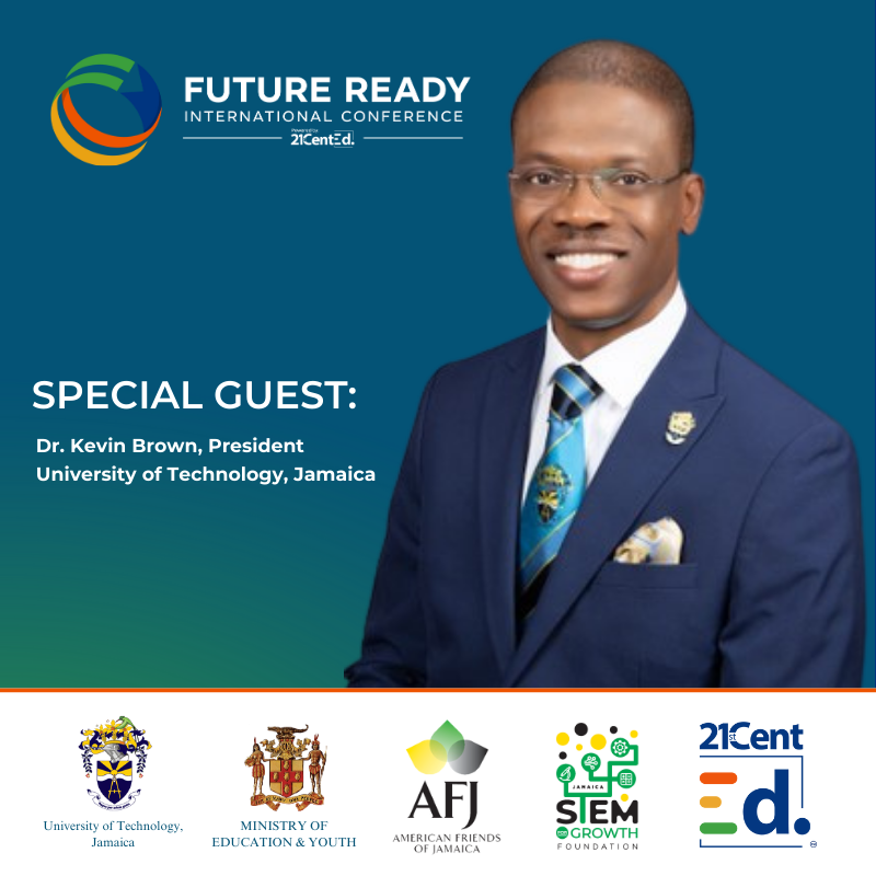 We're excited to have Dr Kevin Brown, President of U-TECH #Jamaica, attending the Future Ready Conference, welcoming the students, educators & STEM community. Grab your ticket! 👉🏽bit.ly/3T90qor #futurereadyconference #STEMxpo #travel #education #collaboration #STEM