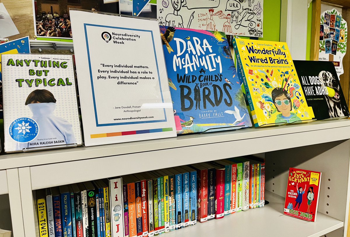 #NeurodiversityCelebrationWeek at @RPPSlondon I’ve snapped this display again - lots of books have been loaned since Monday! @BooksandChokers @GretaThunberg @katyabalen @josierones @jamiesumner_ @OnceUponaLouise @abigailbalfe @strangelymagic @isamarinov @JSW_writer @KathyHoopmann