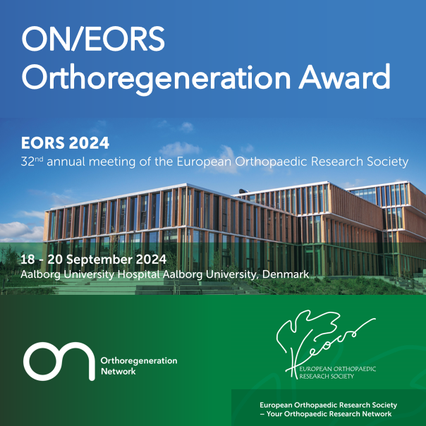 Have you submitted an abstract for the EORS Annual Meeting 2024 in Aalborg, Denmark, focusing on #orthoregeneration? Then apply now for the ON/EORS Orthoregeneration Award (CHF 1’000): loom.ly/Mte3C4c. Application deadline is April 15, 2024. #EORS2024 @eors_society