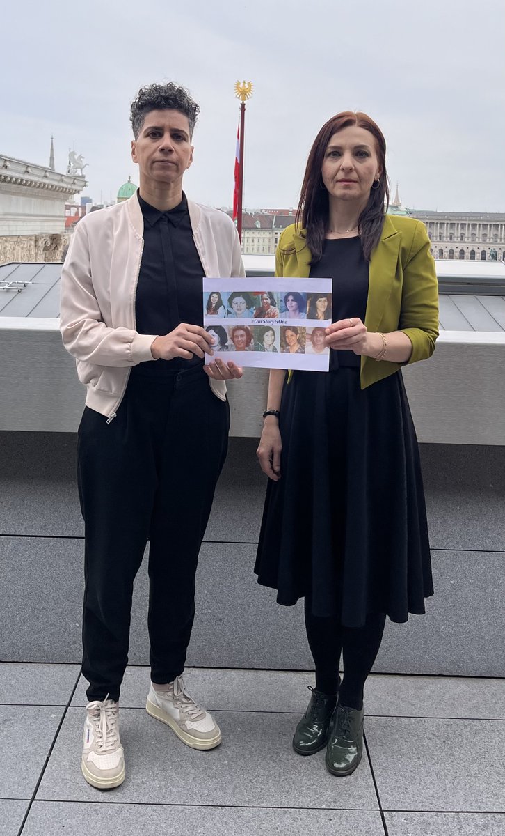 Thank you MPs @dziedzic_ewa & @el_nagashi for meeting yesterday at @OeParl & supporting the #OurStoryIsOne campaign dedicated to 10 #Bahai #women executed in #Iran, 1983 & their sisters of ALL backgrounds/faiths who continue to promote #HumanRights #GenderEquality #FoRB today