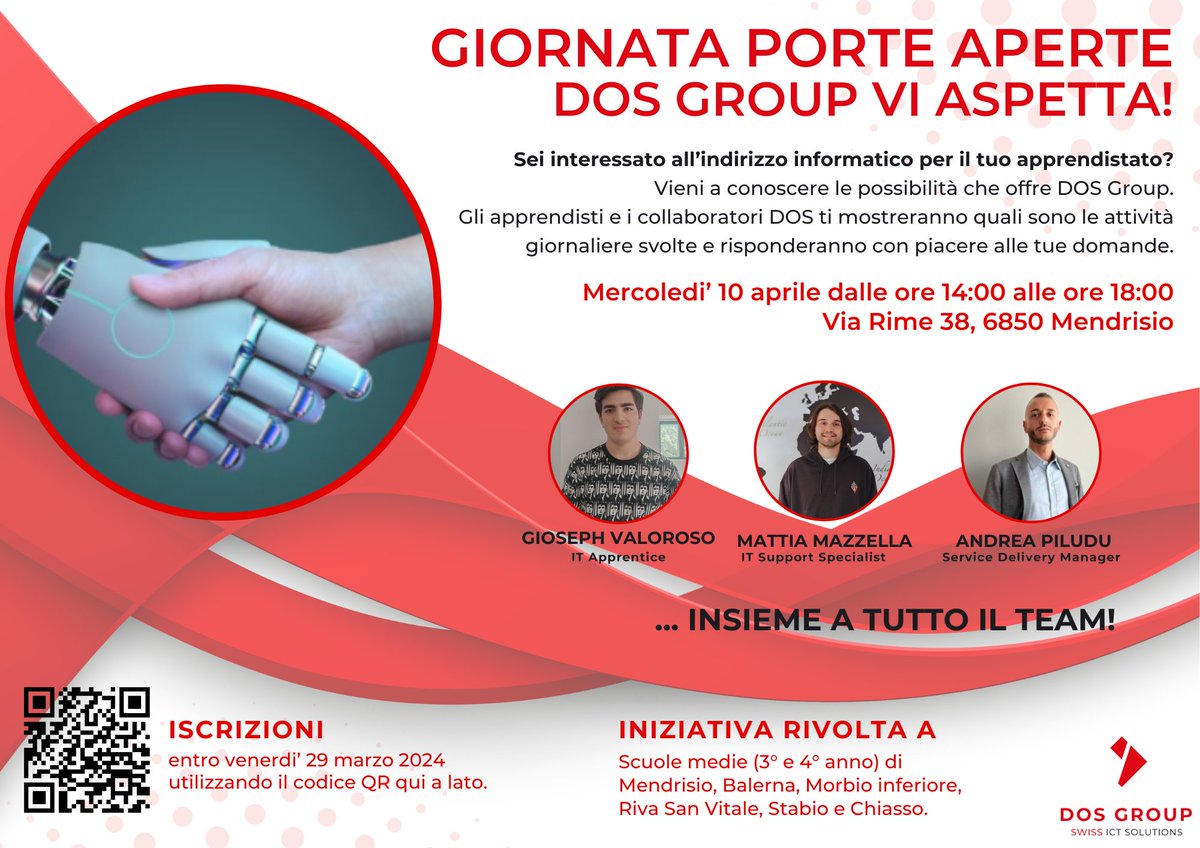 DOSGroup's tweet photo. Indirizzo #informatico per l'#apprendistato ❓ 

➡ 𝐆𝐢𝐨𝐫𝐧𝐚𝐭𝐚 𝐏𝐨𝐫𝐭𝐞 𝐀𝐩𝐞𝐫𝐭𝐞 𝐢𝐧 𝐃𝐎𝐒 ❗

𝑀𝑒𝑟𝑐𝑜𝑙𝑒𝑑𝑖' 10 𝑎𝑝𝑟𝑖𝑙𝑒 𝑑𝑎𝑙𝑙𝑒 𝑜𝑟𝑒 14:00 𝑎𝑙𝑙𝑒 𝑜𝑟𝑒 18:00
𝑉𝑖𝑎 𝑅𝑖𝑚𝑒 38, 6850 𝑀𝑒𝑛𝑑𝑟𝑖𝑠𝑖𝑜

Ti aspettiamo ❗ 

#formazione #soluzioni https://t.co/vQ6WaGn8yp