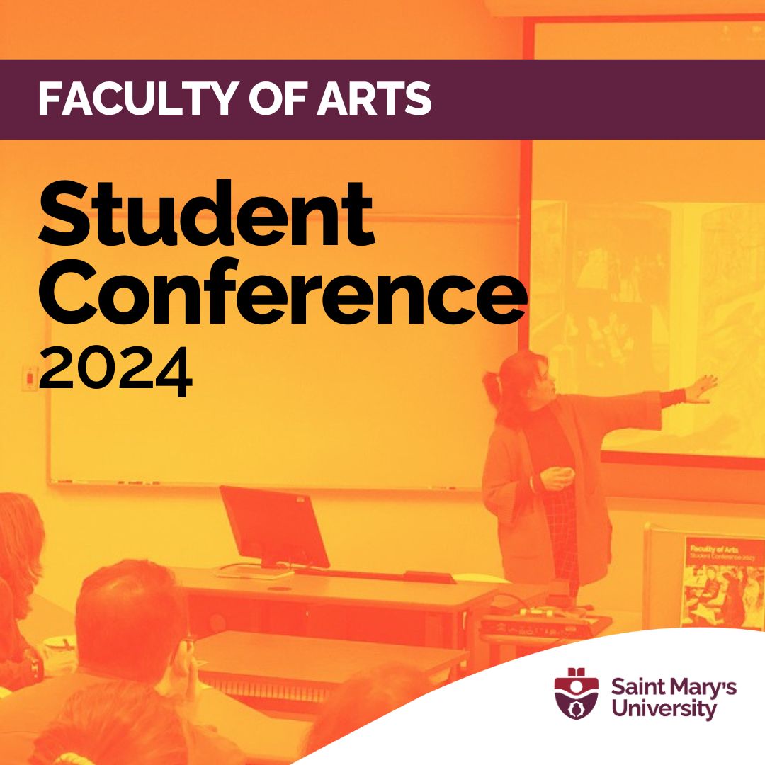 Today's the day! Our annual @SMArts_SMU Student Conference starts at 10 am in Sobey 160. All are welcome to drop by anytime today until 6 pm. Find the complete program of student presenters and #SMUAlumni guest speakers here: loom.ly/jJg60r8 #research #artswithimpact