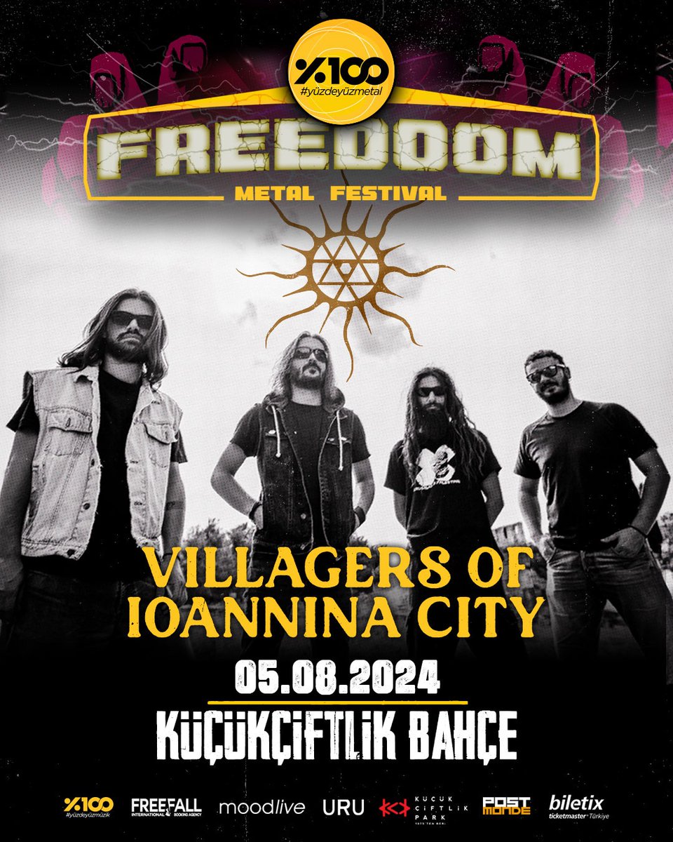 Yunanistan'ın Yanya şehrinden çıkan Villagers of Ioannina City stoner rock ve psychedelic rock harmanlı müziğiyle %100 Metal Sunar: Freedoom Metal Festival'de 🤘