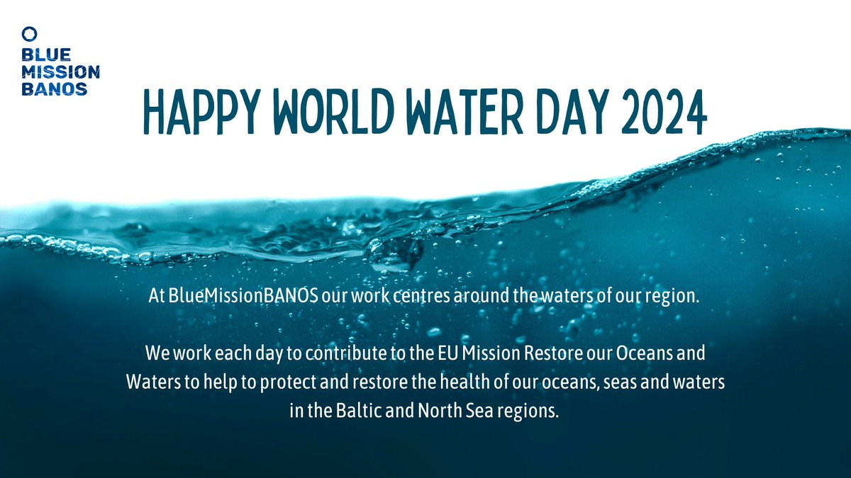 🎉 Happy #WorldWaterDay! 

On this day like all others, we focus on the important work that needs to be done to protect and restore the waters of the #BANOS region. 

Join us and @OurMissionOcean on working toward a more blue future 👇
bluemissionbanos.eu/missioncharter/