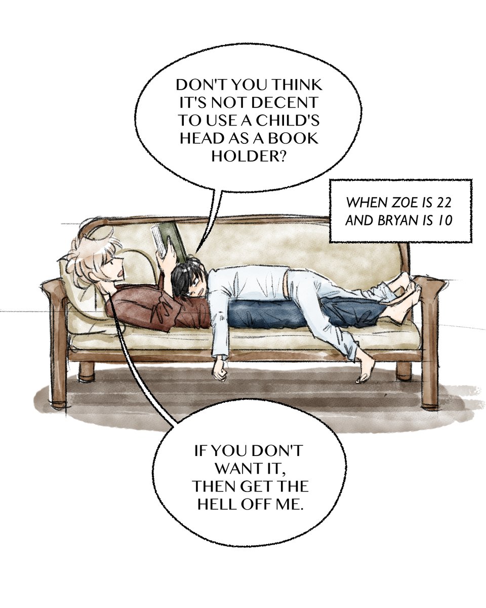 VayadhammaComic's tweet image. #zoeswheeloflife extra: Bryan's Revenge. :-P
THIS IS A WORLD-TRAVELLING STORY. And the time flows differently in the two worlds. So when the second time Zoe travels back to Bryan's world, 15 years has passed for him while only 3 for Zoe. check my profile link to read #manga