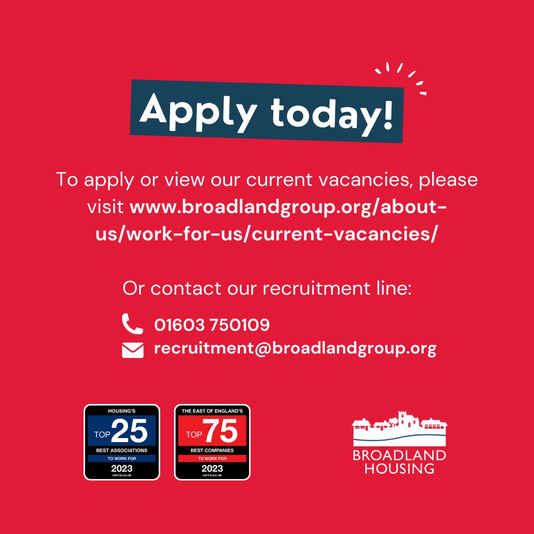 We are hiring a Leaseholder Manager! 🏡 Full time (37 hours pw) £34,009 per annum. Do you provide excellent quality management services? This could be the role for you ➡ Find the full job description and to apply here bit.ly/4aHLvc7 #Hiring #ApplyToday #Norwich