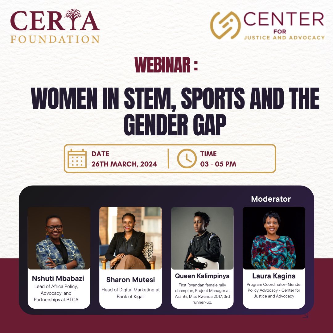Join us in our upcoming webinar discussing Women in STEM, Sports and the Gender Gap! Don't miss out on this insightful conversation! Register now: zoom.us/meeting/regist… #WomeninSports #WomenInSTEM #GenderGap
