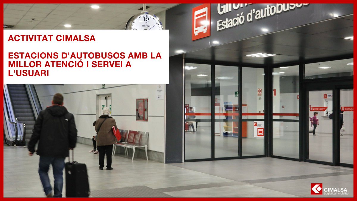 👉 En el marc de la #mobilitat, des de #CIMALSA gestionem estacions d'autobusos🚍, com l'estació de Girona, amb un model propi de gestió d'èxit que es basa a oferir un servei de qualitat, situant al centre l'atenció a l'usuari👥. #ActivitatCIMALSA #BusGirona