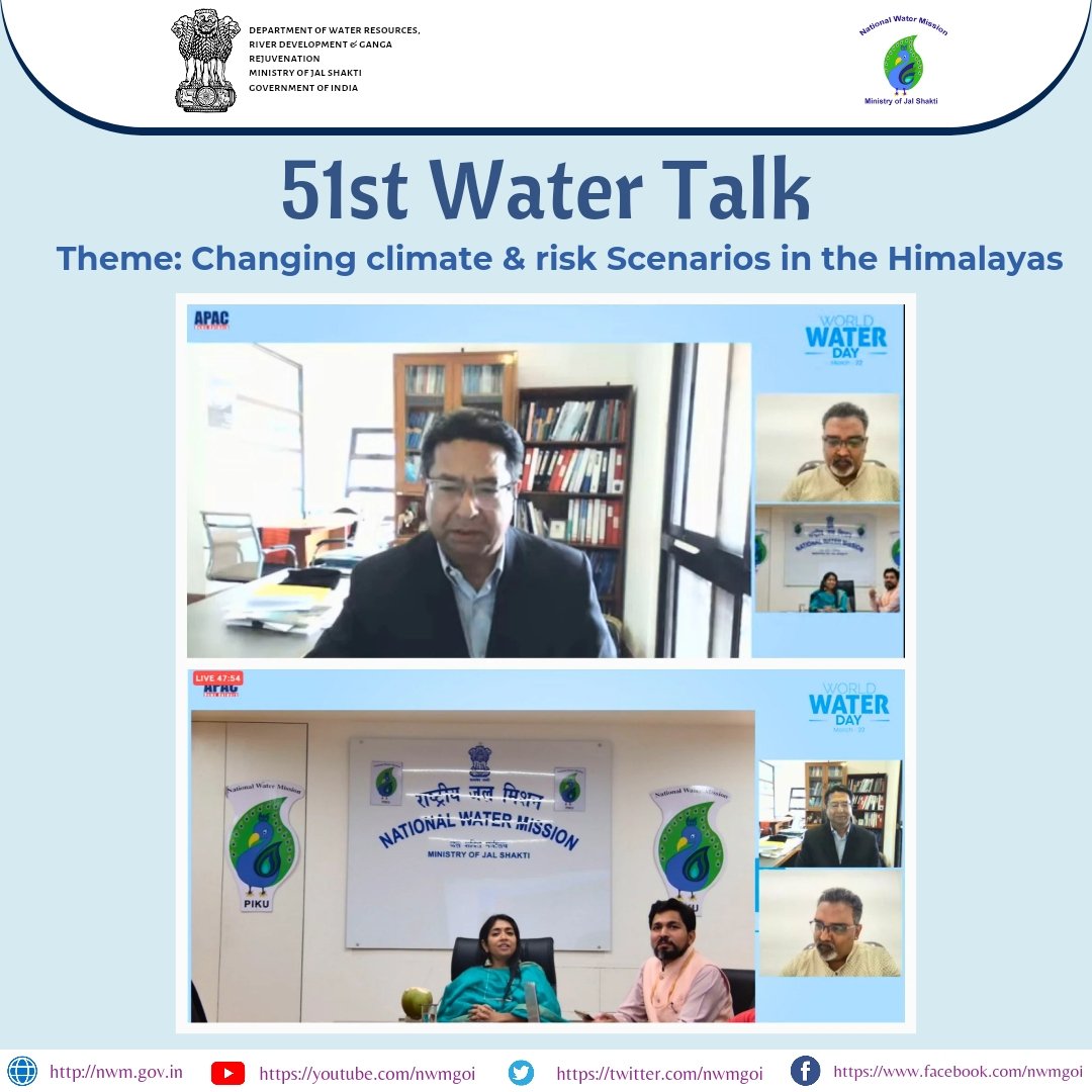 Watch the illuminating & insightful presentation by Mr. Arun Bhakta Shrestha strategic group led @icimod , where @archanavarmaIAS AS& MD , NWM has also shared her takeways on the *fragility of climate changes in the Himalayas*🏔️ youtube.com/watch?v=Tt1i9I…