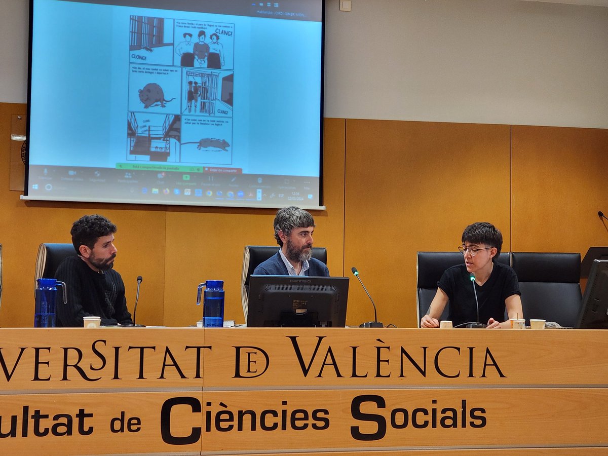 En <a href="/sociocomic/">Sociocòmic</a> , ahora <a href="/susannamarteen/">susanna/zuz martin</a> hablando del compromiso en sus trabajos
<a href="/AulaComicUV/">Aula de Còmic UV</a> <a href="/LaNauuv/">UVcultura / La Nau</a> #CulturaAlsCampus