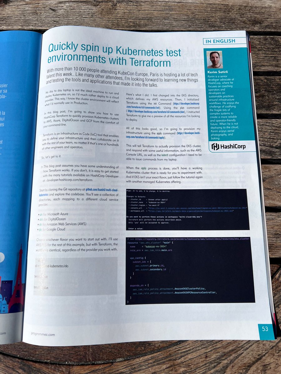 Kerim Satirli (@ksatirli) on Twitter photo In fun news, if you happen to be at #KubeCon this week, you might have spotted <a href="/progmag/">Magazine Programmez!</a>, with an article I wrote: In fun news, if you happen to be at #KubeCon this week, you might have spotted <a href="/progmag/">Magazine Programmez!</a>, with an article I wrote: