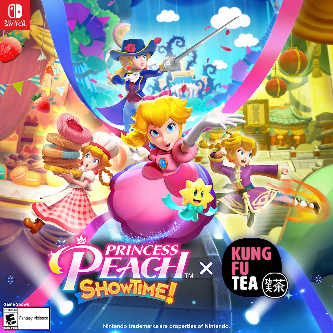 We’re making our big debut to join Princess Peach on her magical adventure at the Sparkle Theater.

Join Princess Peach’s Tea Party at your local Kung Fu Tea TODAY 💖

#kft #PrincessPeachsTeaParty #PrincessPeachShowtime #Nintendo #kungfuteacollab #NintendoSwitch #LeadingLady