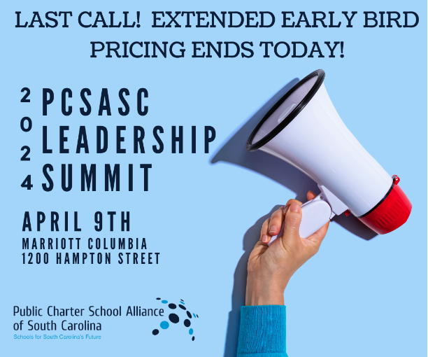 🚨Last Call for Early Bird Pricing! Don't miss your chance to save and secure your spot for the 2024 Leadership Summit! We also have an overflow room block set up.
📍Columbia Marriott
📅Tuesday, April 9th
🔗sccharterschools.org/leadership-sum…
#MyCharterSC #LeadershipSummit