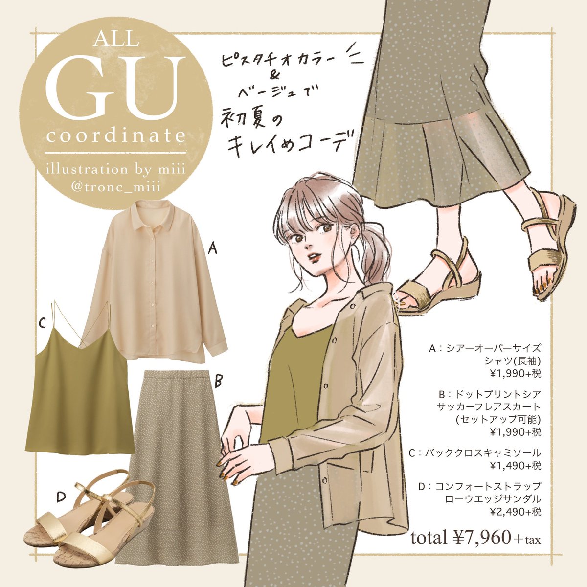 コーデイラストレイアウトいろいろ 