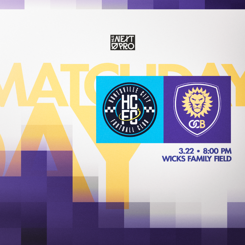 OrlandoCityB's tweet photo. Friday night lights in Huntsville 🙌

🆚 Huntsville City FC
🏟️ Wicks Family Field
🕐 8:00 PM 
📺 #MLSSeasonPass on @appletv

#OCB x #VamosOrlando