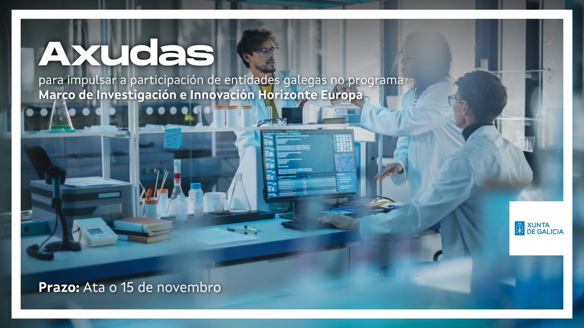 👉 Ofrecemos ao tecido empresarial galego bonos específicos que lles permitan contratar servizos especializados de consultoría para a preparación de propostas a convocatorias europeas de innovación. 📆 Prazo: ata o 15 de novembro. 🔗 Infórmate: bit.ly/3PwBmXu