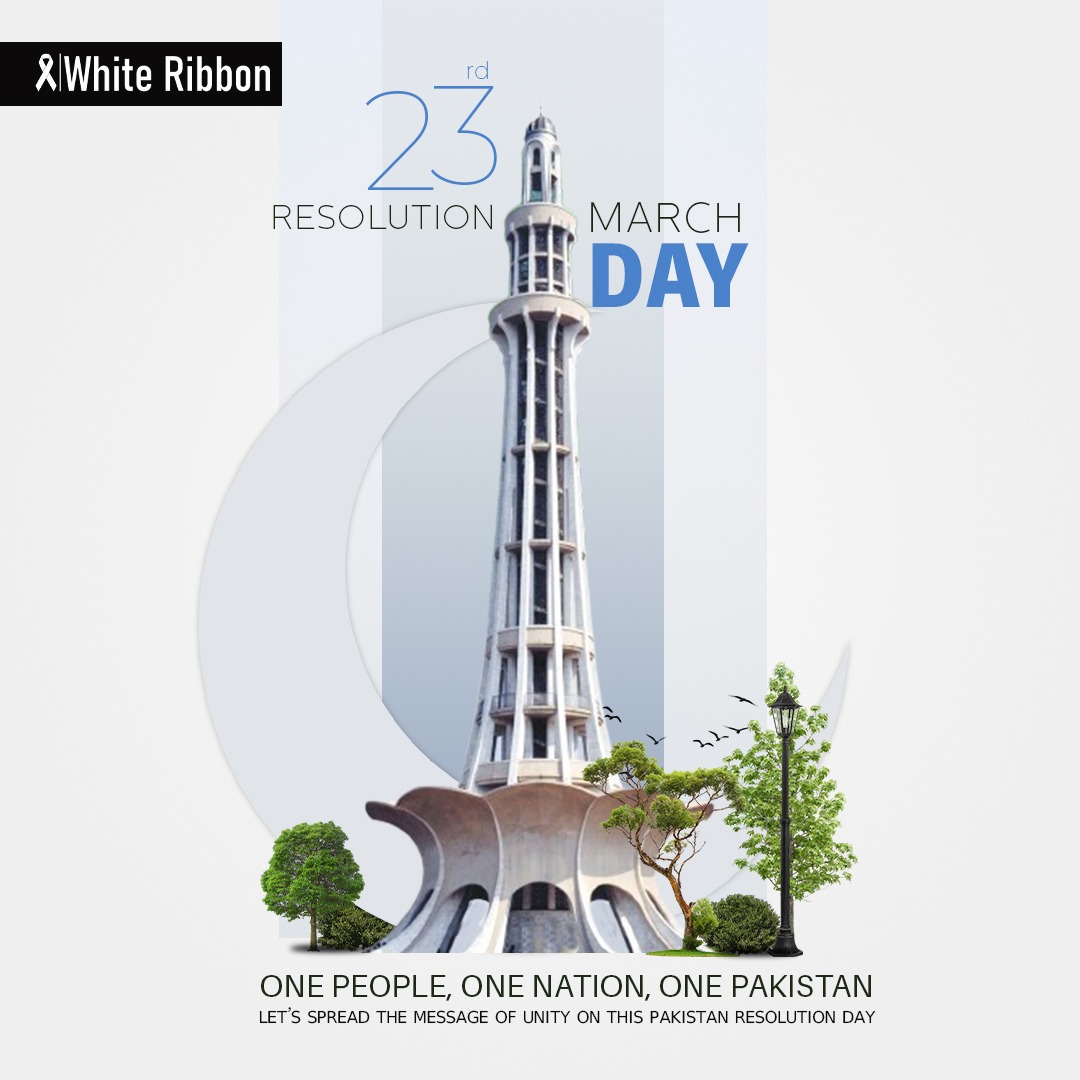 Commemorating the spirit of Pakistan Resolution Day.

#whiteribbon | #women | #PakistanResolutionDay | #Pakistan
