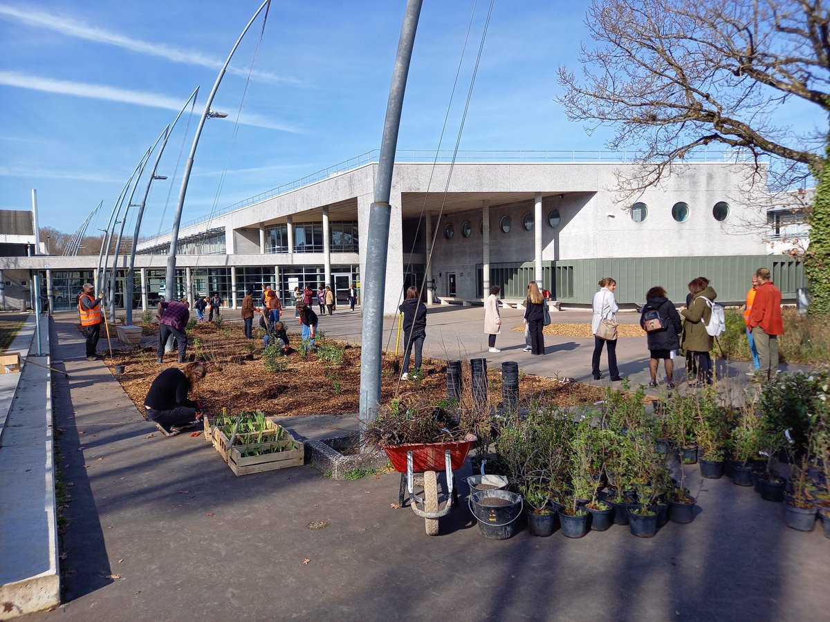 LoireBretagne's tweet photo. 📆21/03/24📍Blois(41)
🌳Réalisation d'une plantation dans la cour du lycée Camille Claudel
✅Renaturation
✅Gestion intégrée des eaux pluviales
✅Végétalisation espaces extérieurs et toitures
👉@LoireBretagne accompagne la démarche régionale «Natur’O Lycées» @RCValdeLoire https://t.co/A73xo2YRLg