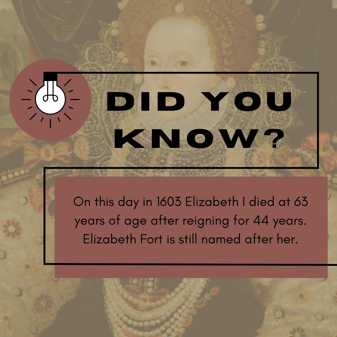 Did you know on this day, in 1603, Elizabeth I died after reigning for 44 years? In Ireland, her reign was marked by the Nine Years' War. As part of this conflict the first Elizabeth Fort was built. The fort is still named after her. @corkcitycouncil @pure_cork