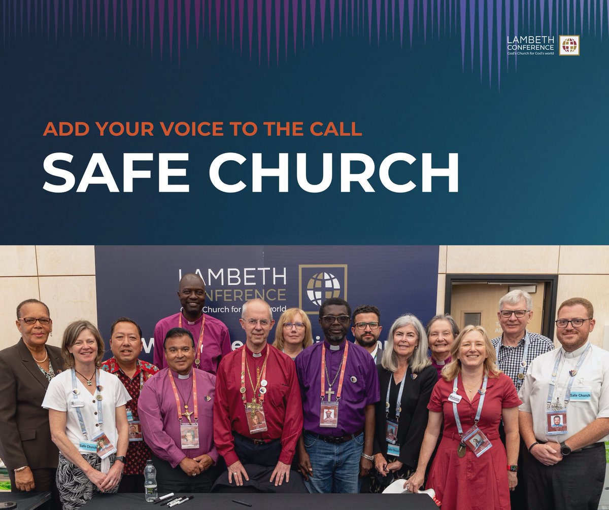 LambethConf's tweet photo. In case you missed it, we are pleased to announce that the #LambethCall on 'Safe Church' will be the next theme in the Lambeth Conference ‘Add Your Voice to the Call” discussion series. ✝️
The Lambeth Call on Safe Church is scheduled for April and will be explored with a webinar on April 17 and 18 hosted by the @AnglicanWorld Office and featuring members of the Safe Church Commission.
Read more here ➡️ https://t.co/uqHx2Gt5wN