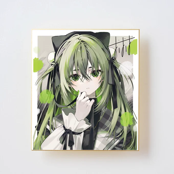 現在開催中の #秋葉原ドンキCreatorFes にて、新たにこちらのイラストを使用した直筆サイン入り色紙を販売していただくことになりました!(画像のサインはイメージです、実際は直筆になります)23日朝9時からオンラインにて販売開始です。どうぞよろしくお願いします! 