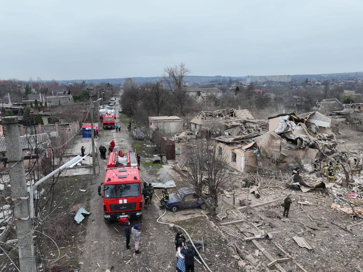 russia launches a massive missile strike on #Zaporizhzhia. 3 people are killed and 15 injured. Seven private houses are destroyed, 37 buildings and infrastructure are damaged. #RussiaisATerroistState