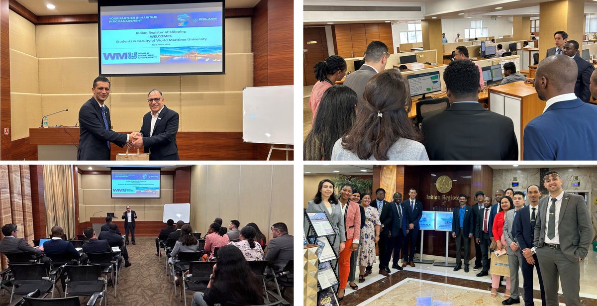irclass's tweet photo. Indian Register of Shipping hosted a delegation of students &amp; faculty from World Maritime University. Students interacted with technical professionals to know more on alternate fuels, digitalisation &amp; research projects
#maritime #shipping #alternatefuels #digitalisation #research https://t.co/BruOA0KhIl