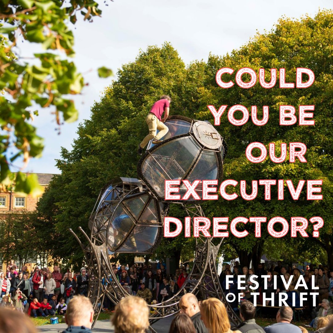 📣Recruiting📣 Seeking an exceptional Executive Director. A very exciting opportunity for the right candidate @ace_national @stocktoncouncil @OutdoorArtsUK Please apply by 9am, 18 April✨please share✨ festivalofthrift.co.uk/join-our-team/ #recruiting #sustainablejobs #festival #thriftfest