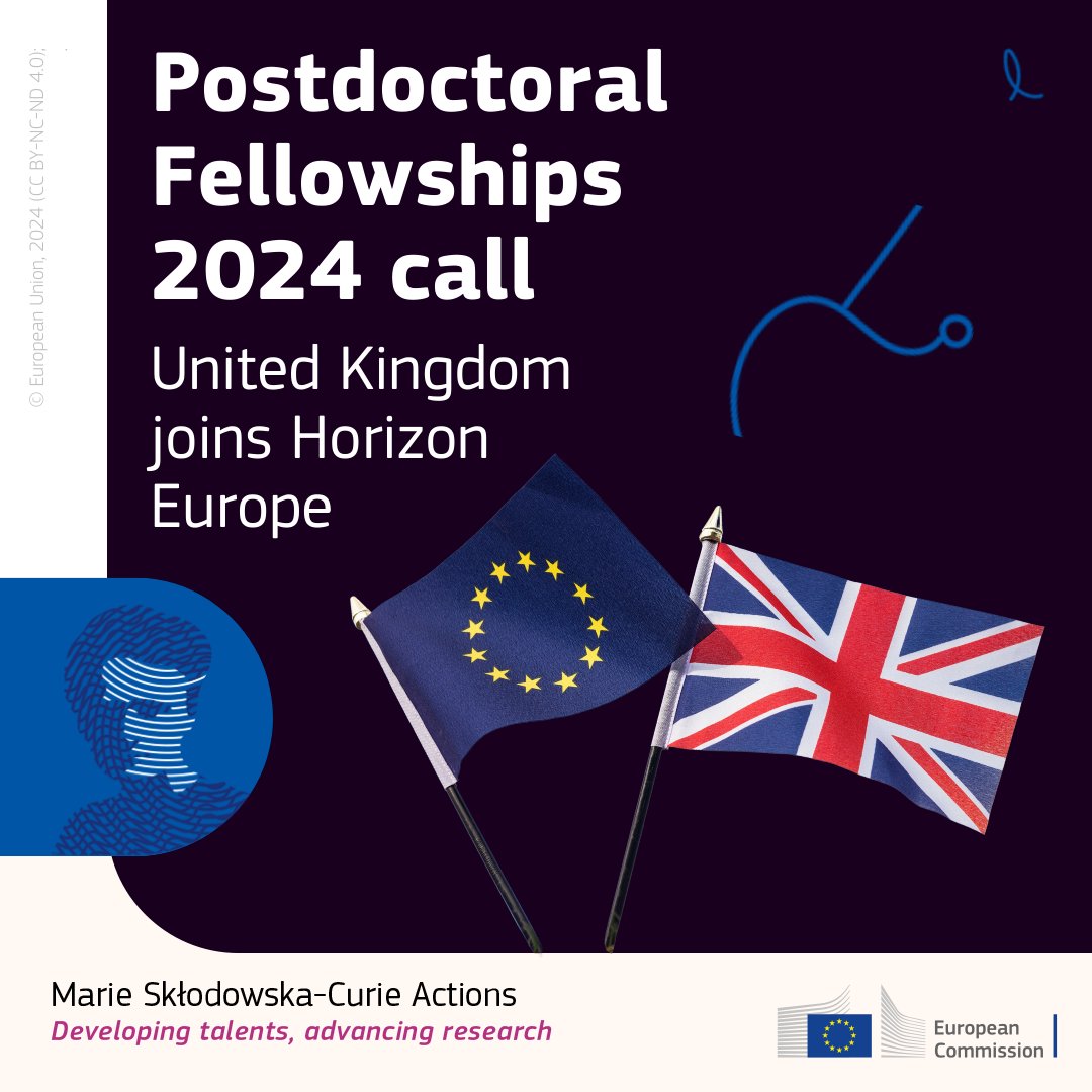 Are you a UK-based researcher? You can now conduct research abroad through #MSCA Postdoctoral Fellowships, thanks to UK joining @Horizon_EU earlier this year. Explore research opportunities in the EU & beyond. Call opens in April! More: europa.eu/!pmYvdr
