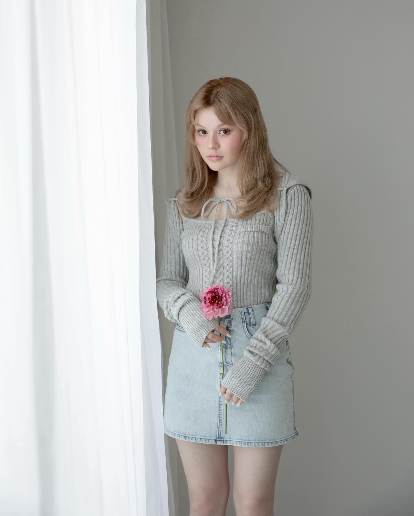 ANDMARY Hazel knit set Pink ピンク Andmary ANDMARY Hazel knit set Pink ピンク
